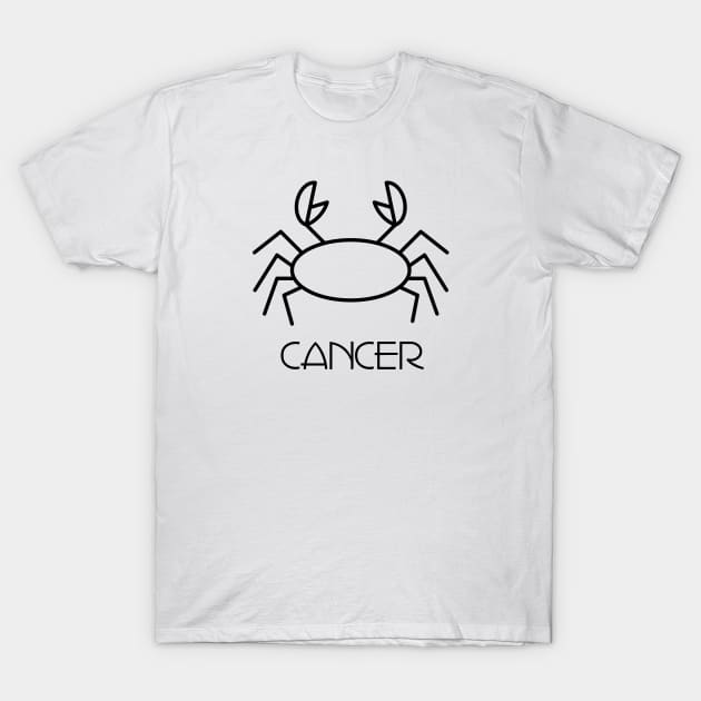 Cancer Doodle Line Art T-Shirt by inotyler